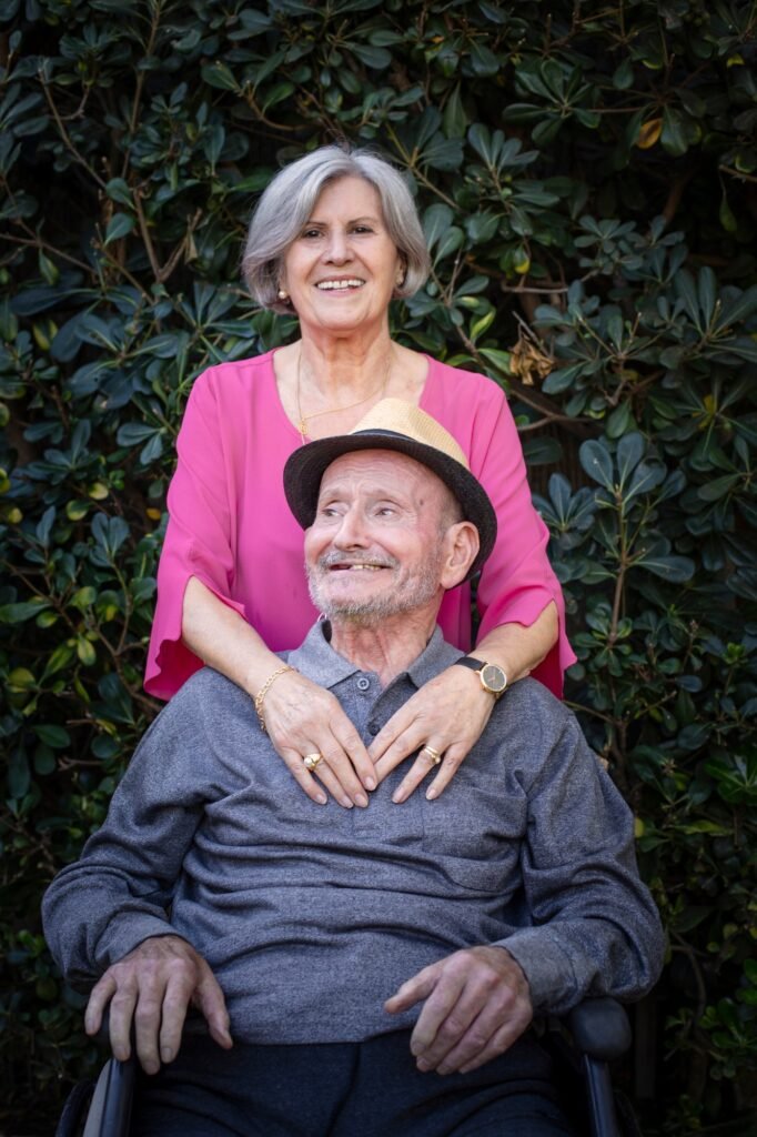Portrait of a smiling elderly couple